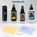 KIT DE LIMPIEZA GUITO, PARA GUITARRA, RESTAURADOR, PROTECTOR, PULIDOR, INCLUYE PAÑO DE LIMPIEZA