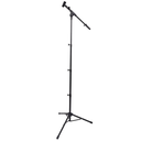 PEDESTAL PARA MICROFONO GUITO, CON BRAZO, INCLUYE SOPORTE PARA TABLET, COLOR NEGRO