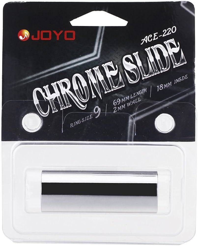 SLIDE JOYO, METAL CROMADO, TALLA 9 DE ANILLO, 61 MM DE LONGITUD.