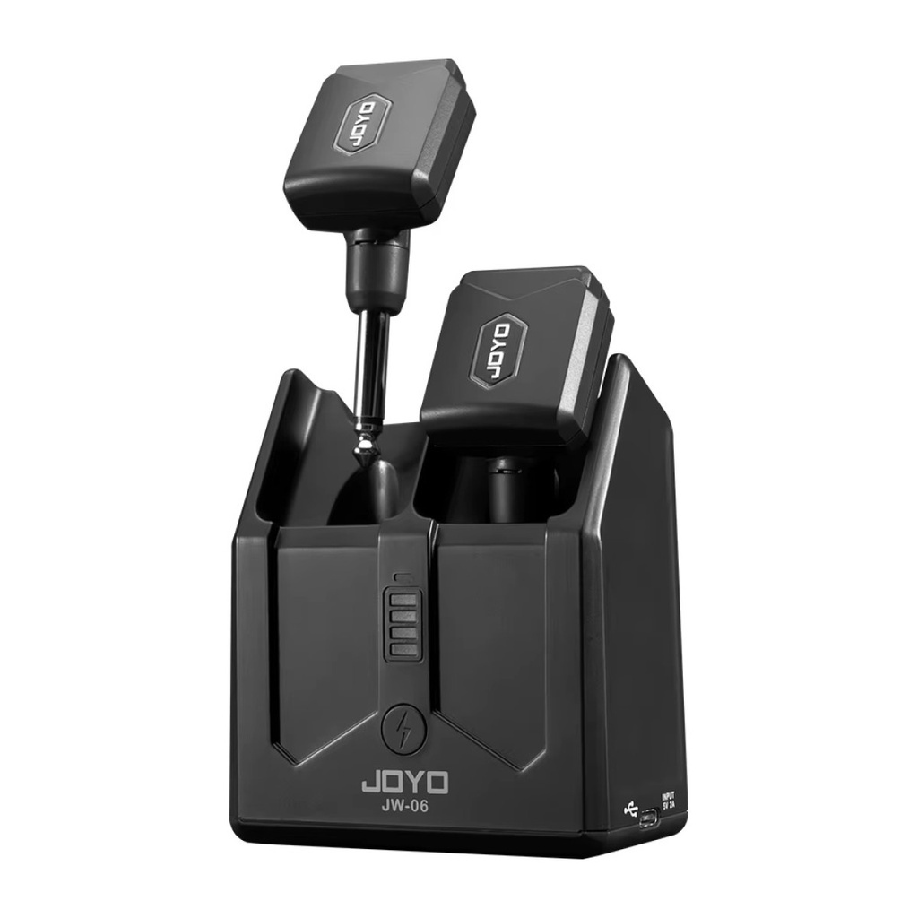 KIT TRANSMISOR Y RECEPTOR INALAMBRICO JOYO, PARA INSTRUMENTO, BATERIA RECARGABLE, COLOR NEGRO