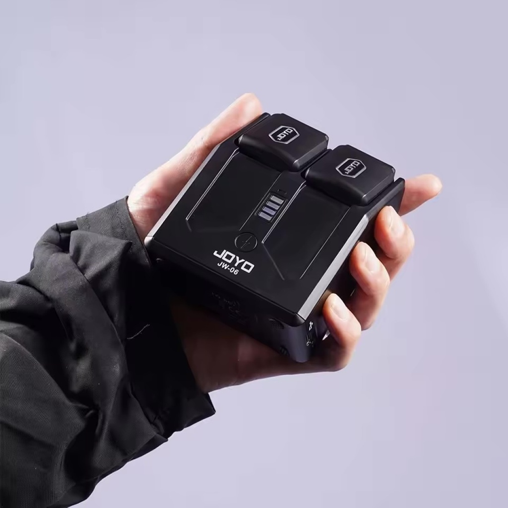 KIT TRANSMISOR Y RECEPTOR INALAMBRICO JOYO, PARA INSTRUMENTO, BATERIA RECARGABLE, COLOR NEGRO