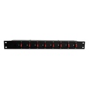 REGLETA ZEBRA, PARA RACK DE 8 ENTREDAS 15AMP 110V / 60Hz