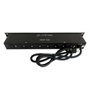 REGLETA ZEBRA, PARA RACK DE 8 ENTREDAS 15AMP 110V / 60Hz