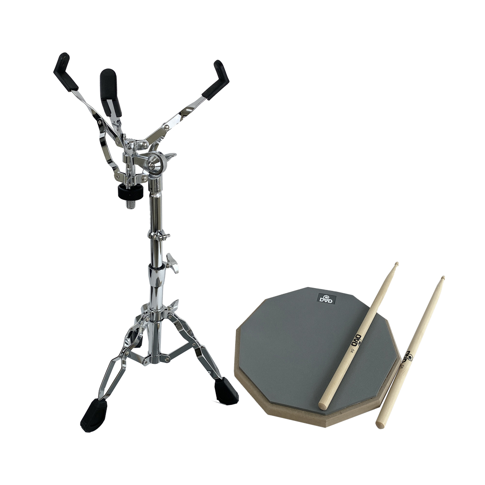 PAD PRACTICADOR DVD, DE 10"SOPORTE, ESTUCHE Y BAQUETAS