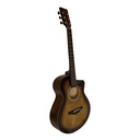 GUITARRA ACUSTICA VALENCIANA, 40, RUSTICO, CAFE SOMBREADO, CON FUNDA