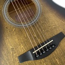 GUITARRA ACUSTICA VALENCIANA, 40, RUSTICO, CAFE SOMBREADO, CON FUNDA