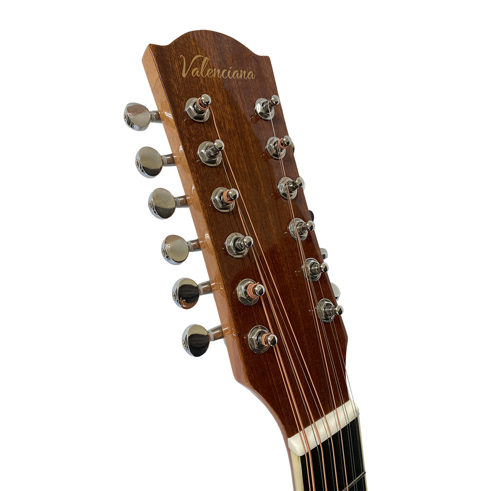 DOCEROLA ELECTRO-ACUSTICO VALENCIANA, 44 NATURAL, CON FUNDA