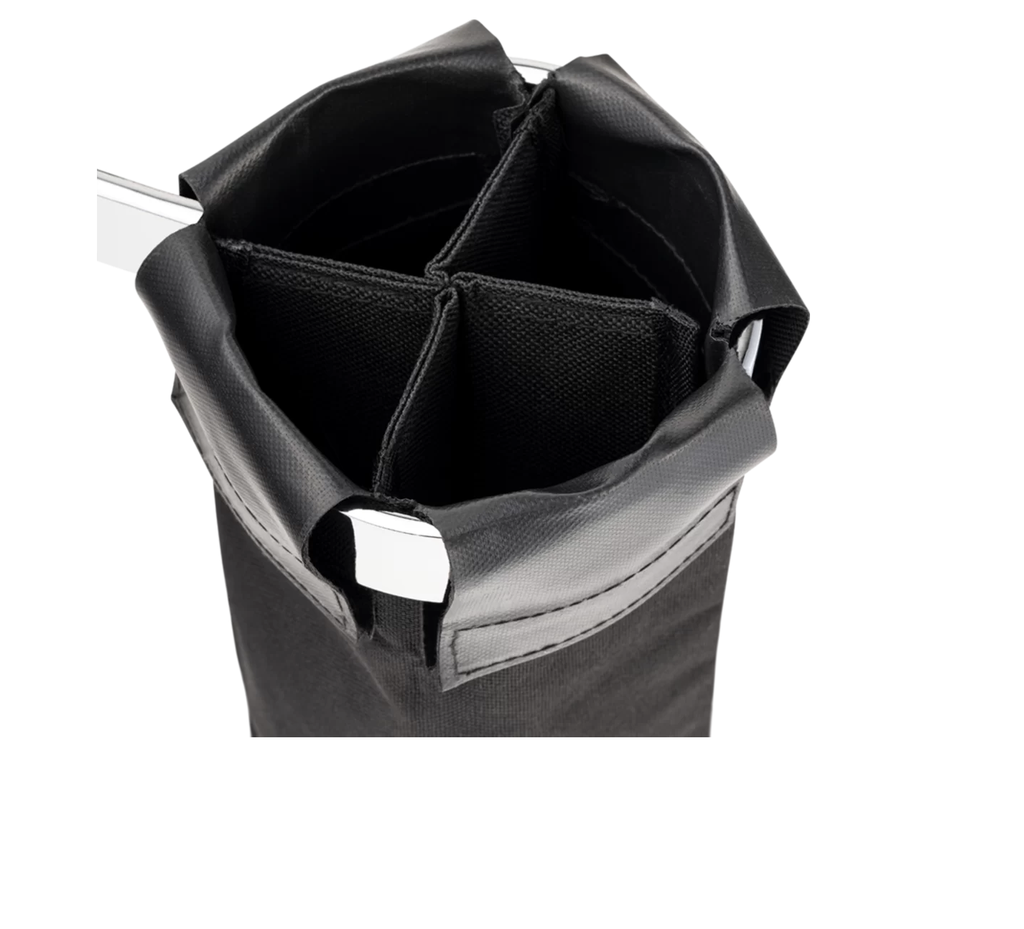 BOLSA MEINL, PARA BAQUETAS (PORTA BAQUETAS), CON SOPORTE METALICO, NEGRO.