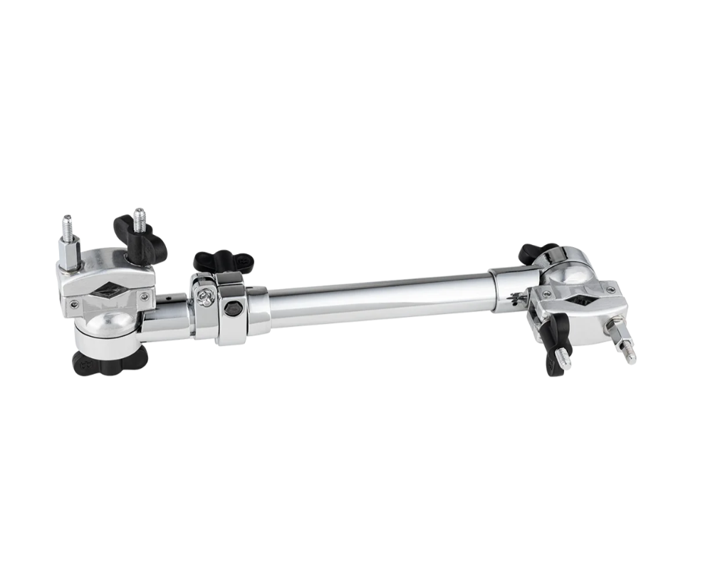 CLAMP MEINL, EXTENSION DOBLE, SE ADAPTA A TODO TIPO DE HARDWARE, ACERO CROMADO, ROBUSTO, GIRO 360