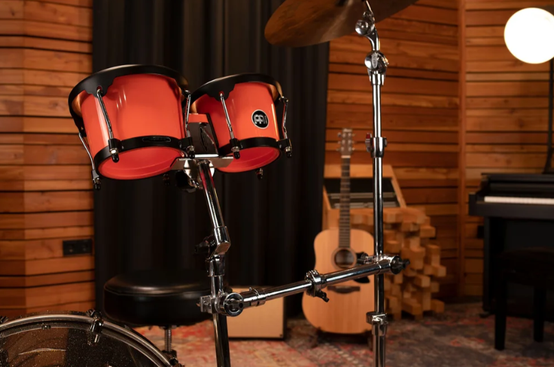 CLAMP MEINL, EXTENSION DOBLE, SE ADAPTA A TODO TIPO DE HARDWARE, ACERO CROMADO, ROBUSTO, GIRO 360