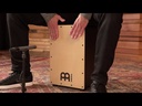 CAJON PERUANO MEINL, CUERPO NEGRO, TAPA MADERA CLARO, INCLUYE COBERTOR