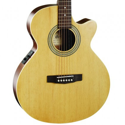 GUITARRA ELECTROACUSTICA CORT, MADERA CAOBA, DIAPASON DE MERBAU,  CUERPO DELGADO, CUTWAY (copia)