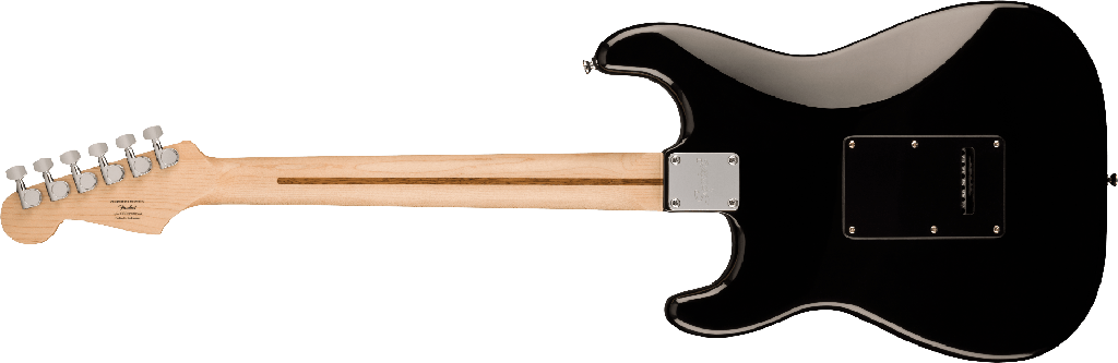 GUITARRA ELECTRICA FENDER, SERIE SQUIER , STRATOCASTER, COLOR NEGRO, TAPA BLANCA