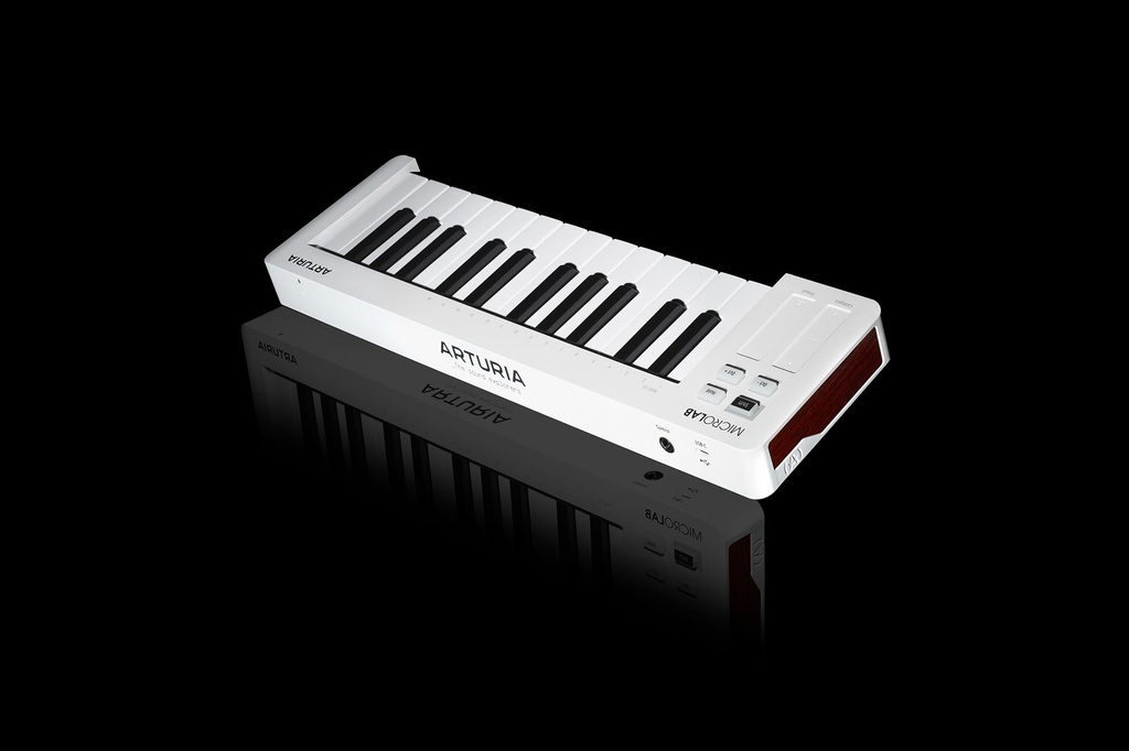 CONTROLADOR MIDI UNIVERSAL, ARTURIA, MICROLAB 3 WH, 25 MICRO TECLAS, COLOR BLANCO.