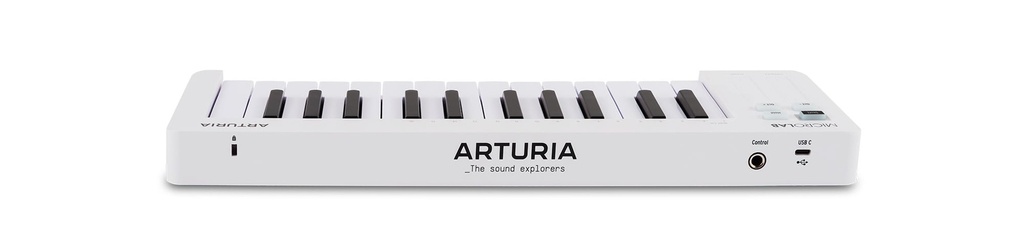 CONTROLADOR MIDI UNIVERSAL, ARTURIA, MICROLAB 3 WH, 25 MICRO TECLAS, COLOR BLANCO.