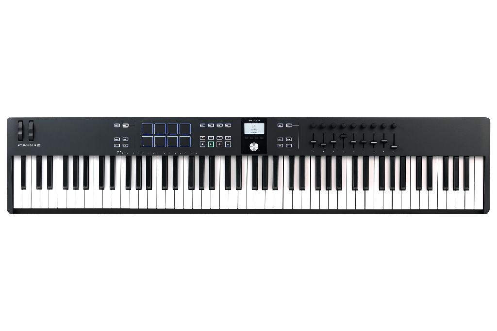 CONTROLADOR MIDI UNIVERSAL, ARTURIA, KEYLAB ESSENCIAL MK3 BK EDITION, 88 TECLAS, COLOR NEGRO.