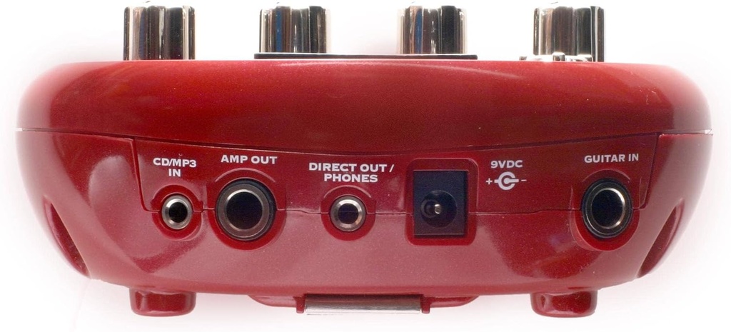 PROCESADOR MULTIEFECTOS LINE 6, SERIE POCKET POD, 300 PRESETS, 32 MODELOS DE AMPLIFICADORES, 16 MODELOS DE PANTALLAS, ULTRA COMPACTO, COLOR ROJO.