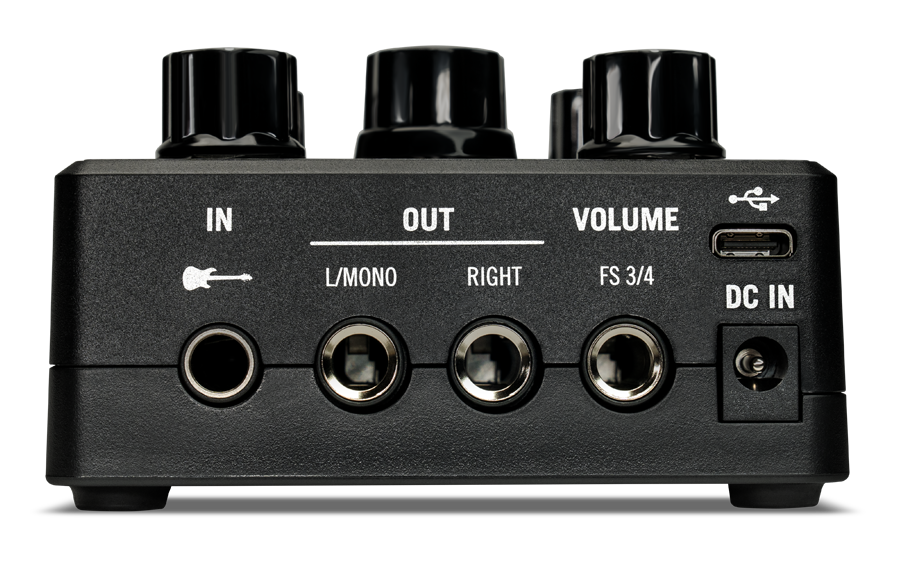 PEDAL MULTI-EFECTOS LINE 6, SERIE POD EXPRESS BLACK, PARA GUITARRA, INCLUYE 7 APLIFICADORES, 7 CABINAS Y 17 EFECTOS, INCLUYENDO UN LOOPER.