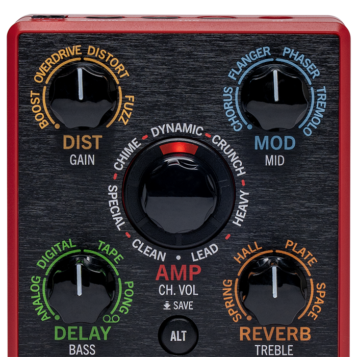 PEDAL MULTI-EFECTOS LINE 6, PARA GUITARRA, SERIE POD EXPRESS GUITAR, 7 AMPLIFICADORES, 7 PANTALLAS Y 17 EFECTOS DE DISTORSION, MODULACION, REVERBERACION Y DELAY, INCLUYENDO UN LOOPER.