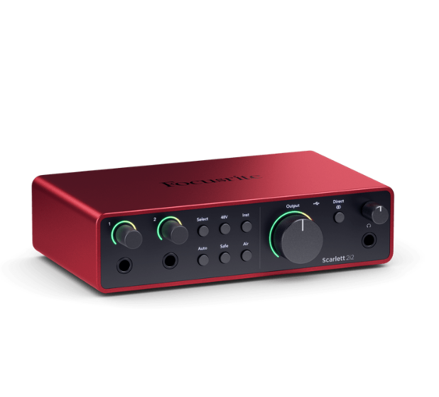 KIT DE INTERFAZ DE AUDIO SCARLETT FOCUSRITE, SCARLET 2I2 G4, MICROFONO CM25 MkIII, AUDIFONOS HP60 MkIII