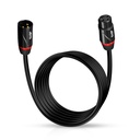 CABLE PARA MICROFONO JOYO, XLR MACHO - XLR HEMBRA, CAPA LISO NEGRO, 26 METROS, 20AWG