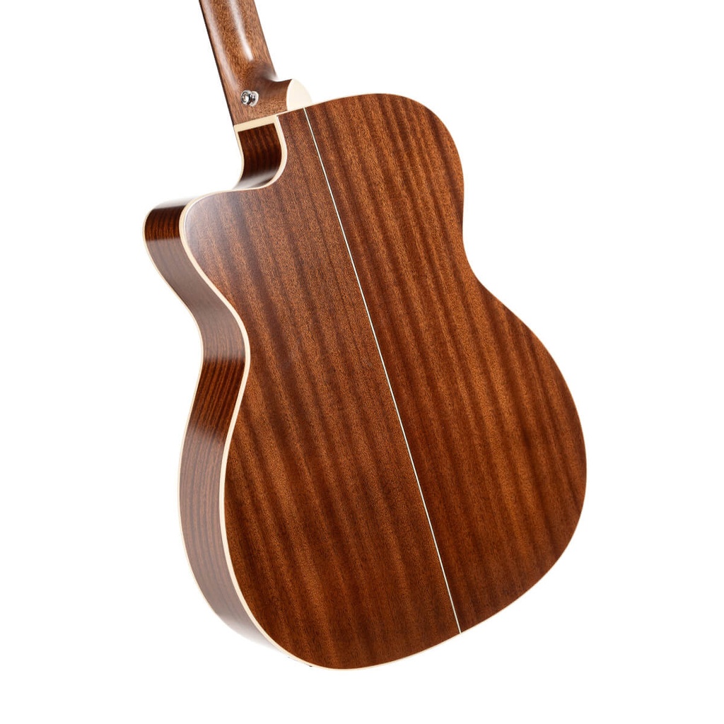 GUITARRA ELECTRO ACUSTICA CORT, FONDO Y AROS DE CAOBA, ESTILO DEL CUERPO CUTWAY, AMPLIFICACION FISHMAN, NATURAL SEMI BRILLANTE.