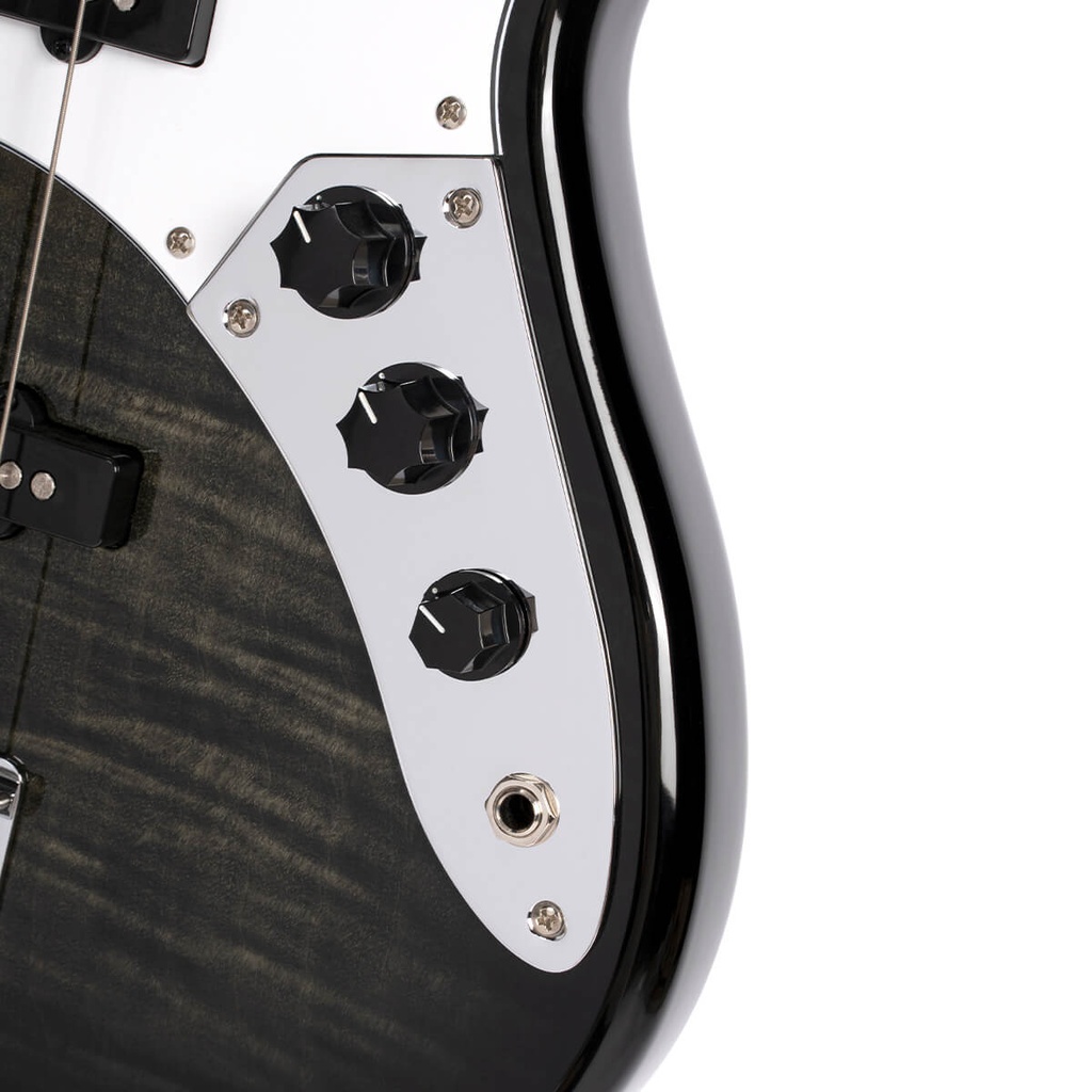 BAJO ELECTRICO CORT, 4 CUERDAS, PASIVO, COLOR VERDE MUSGO (TBK TRANS NEGRO), CON FUNDA