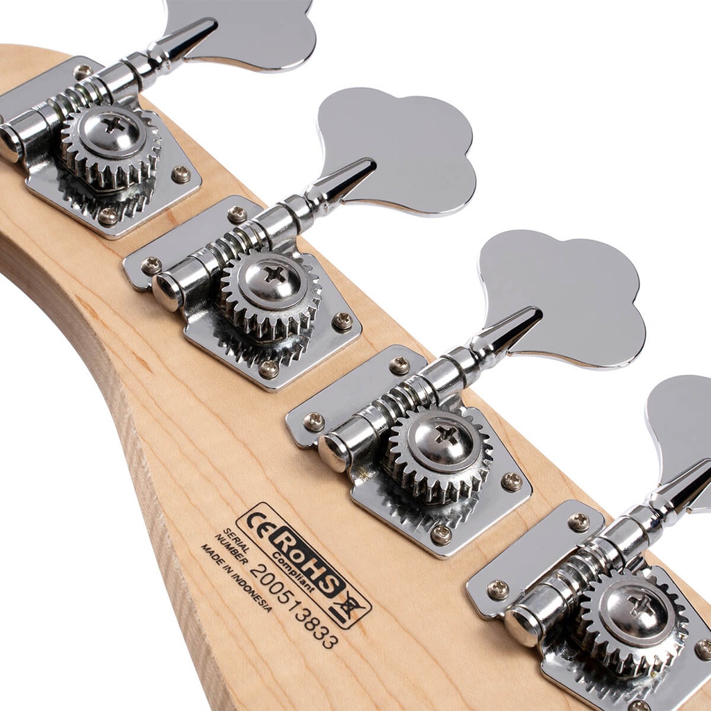 BAJO ELECTRICO CORT, 4 CUERDAS, PASIVO, COLOR VERDE MUSGO (TBK TRANS NEGRO), CON FUNDA