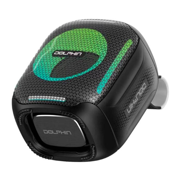 BOCINA BLUETOOTH DOLPHIN, PORTÁTIL, RESISTENTE AL AGUA, CON LUCES LED