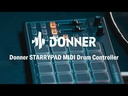 CONTROLADOR MIDI DONNER, STARRYPAD, 16 PADS, 2 FADERS, 2 PERILLAS, COMPATIBLE CON ANDROID, IOS, WINDOWS Y MAC