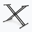 PEDESTAL PARA TECLADO ON-STAGE, DOBLE BARRA X, COLOR NEGRO