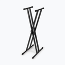 PEDESTAL PARA TECLADO ON-STAGE, DOBLE BARRA X, COLOR NEGRO