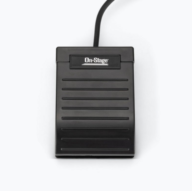 PEDAL DE SOSTENIDO ON-STAGE, PARA TECLADO, COMPACTO, SOLOR NEGRO.