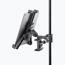 SOPORTE UNIVERSAL ON-STAGE, PARA TABLET O IPAD, COLOR NEGRO.