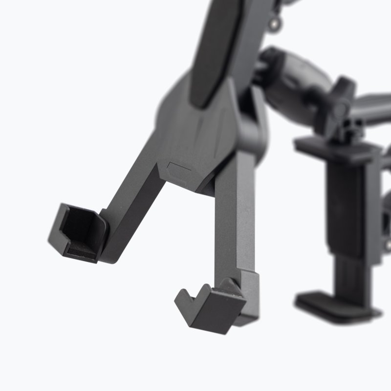 SOPORTE UNIVERSAL ON-STAGE, PARA TABLET O IPAD, COLOR NEGRO.
