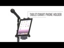 SOPORTE UNIVERSAL ON-STAGE, PARA TABLET O IPAD, COLOR NEGRO.