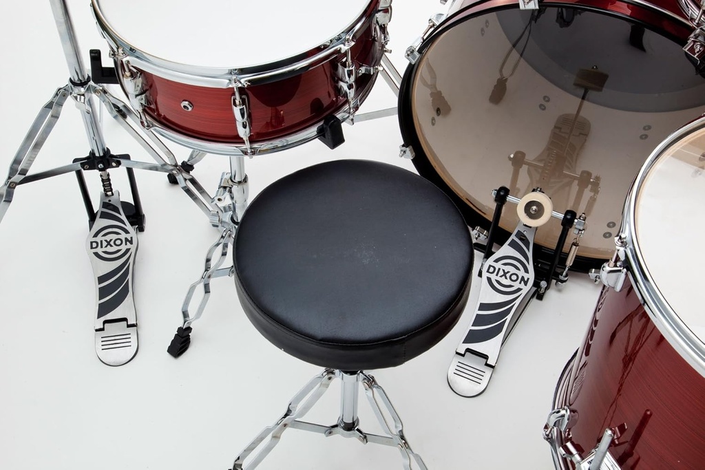 BATERIA ACUSTICA DIXON, SERIE SPARK BLACK, 5 PIEZAS, MEDIDAS: B22 | T10 | T12 | FT14, INCLUYE PLATILLOS Y PEDESTALES. COLOR NEGRO. (copia)