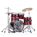 BATERIA ACUSTICA TAMA, SERIE RHYTHM MATE, 5PCS, CANDY APPLE MIST (CPM), ARO CROMADO, INCLUYE PEDESTALES, PLATILLOS Y BANCO