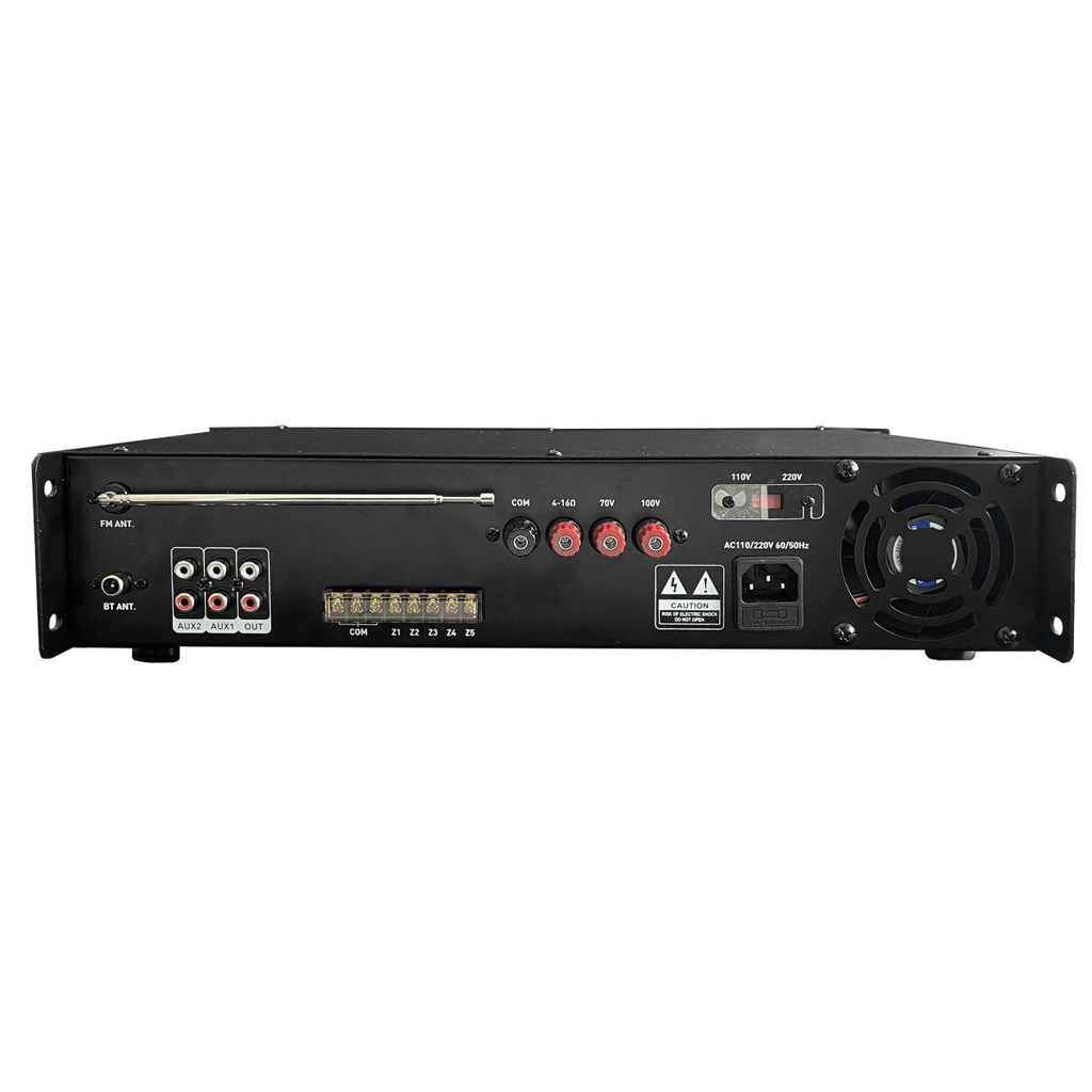 PODER STUDIO Z, PARA BOCINAS AMBIENTALES 120W, CONTROL DE 5 ZONAS, MP3/BT/USB/FM/SD/EQ