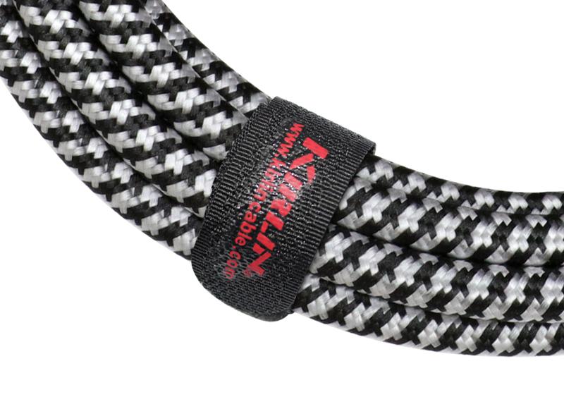 CABLE PARA INSTRUMENTO KIRLIN, TS 1/4 - TS 1/4, CAPA DE TELA GRIS/ NEGRO, PLUG DORADO, 6 METROS, (copia)