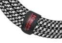 CABLE PARA INSTRUMENTO KIRLIN, TS 1/4 - TS 1/4, CAPA DE TELA GRIS/ NEGRO, PLUG DORADO, 6 METROS, (copia)