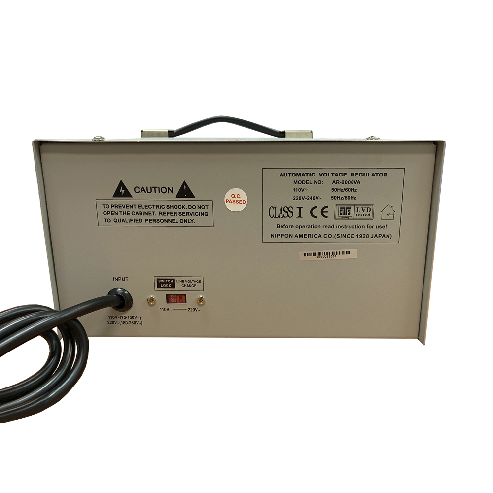 REGULADOR DE VOLTAJE NIPPON AMERICA,  2000 WATTS