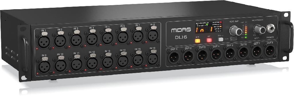 STAGE BOX MIDAS, MEDUSA DIGITAL, INTERFAZ ULTRANET Y ADAT, 16 ENTRADAS XLR, 8 SALIDAS XLR