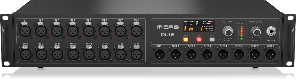 STAGE BOX MIDAS, MEDUSA DIGITAL, INTERFAZ ULTRANET Y ADAT, 16 ENTRADAS XLR, 8 SALIDAS XLR