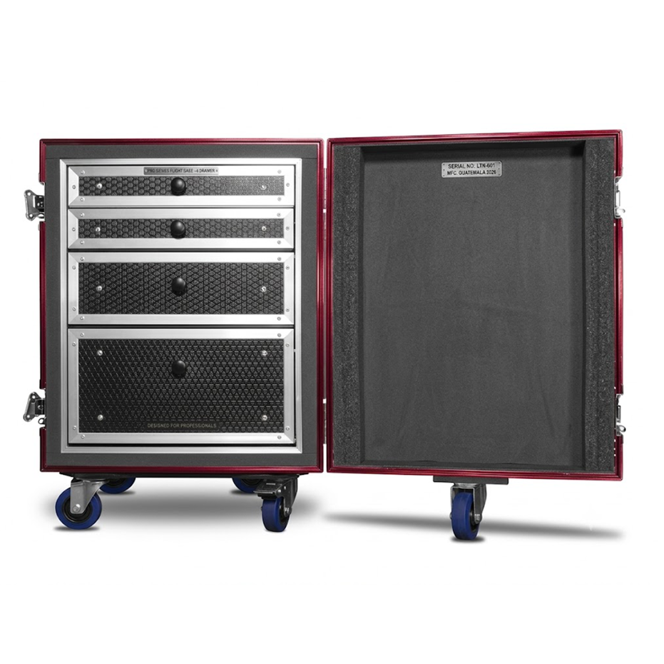 HARD CASE, RACK DE GIRA PROFESIONAL, LITE TEK, SERIE TOOLS, 4 BANDEJAS, CON RUEDAS, 16U, COLOR NEGRO CON PERFIL ROJO. (copia)