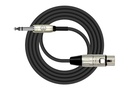 CABLE CONEXION UNICA KIRLIN, TRS 1/4 BALANCEADO - XLR HEMBRA, CAPA LISO NEGRO, 6 METROS, 24 AWG