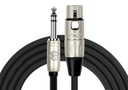 CABLE CONEXION UNICA KIRLIN, TRS 1/4 BALANCEADO - XLR HEMBRA, CAPA LISO NEGRO, 6 METROS, 24 AWG