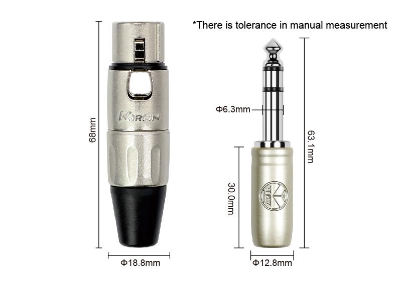 CABLE CONEXION UNICA KIRLIN, TRS 1/4 BALANCEADO - XLR HEMBRA, CAPA LISO NEGRO, 6 METROS, 24 AWG