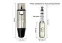 CABLE CONEXION UNICA KIRLIN, TRS 1/4 BALANCEADO - XLR HEMBRA, CAPA LISO NEGRO, 6 METROS, 24 AWG
