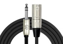 CABLE CONEXION UNICA KIRLIN, TRS 1/4 BALANCEADO - XLR MACHO, CAPA LISO NEGRO, 3 METROS, 24 AWG